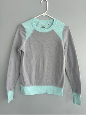Gray and Mint Crewneck Sweater